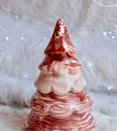 The Christmas tree - Λευκό με μπορντό νερά εφέ μαρμάρου